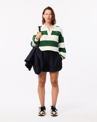 Shorts ajustables de sarga de lana resistente