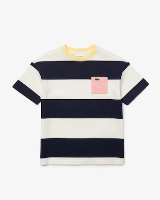 Kids' Crewneck Rugby Striped Cotton T-Shirt