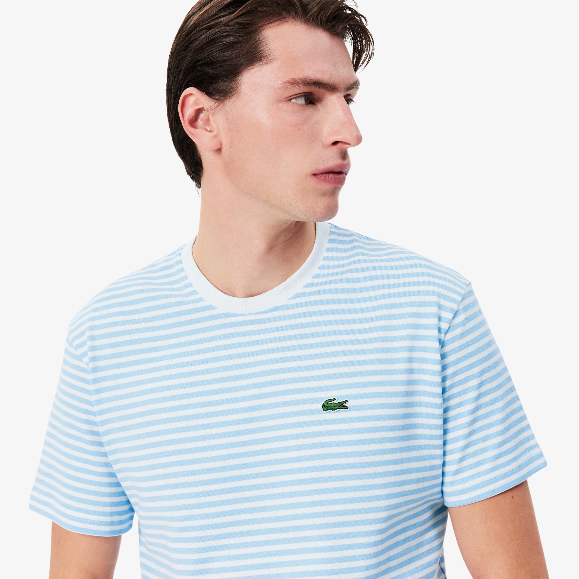 Men's Striped Heavy Cotton T-Shirt - T-shirts - New In 2026 | Lacoste