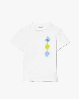 Kids' Argyle Print Cotton T-Shirt