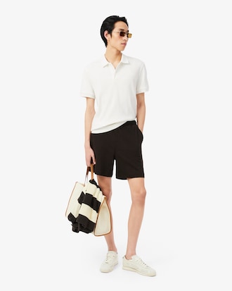Classic Fit Ribbed Knit Polo