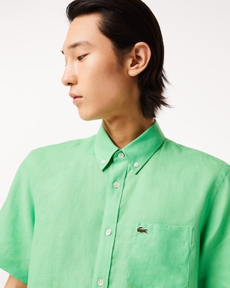 Men's Short Sleeve Linen Shirt  
