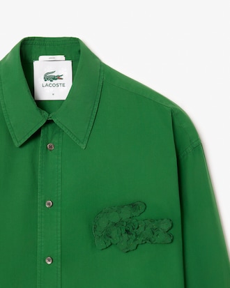 Unisex Embroidery Collection Button Down Shirt