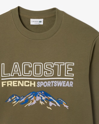 Men's Embroidered Motif Fleece Sweatshirt