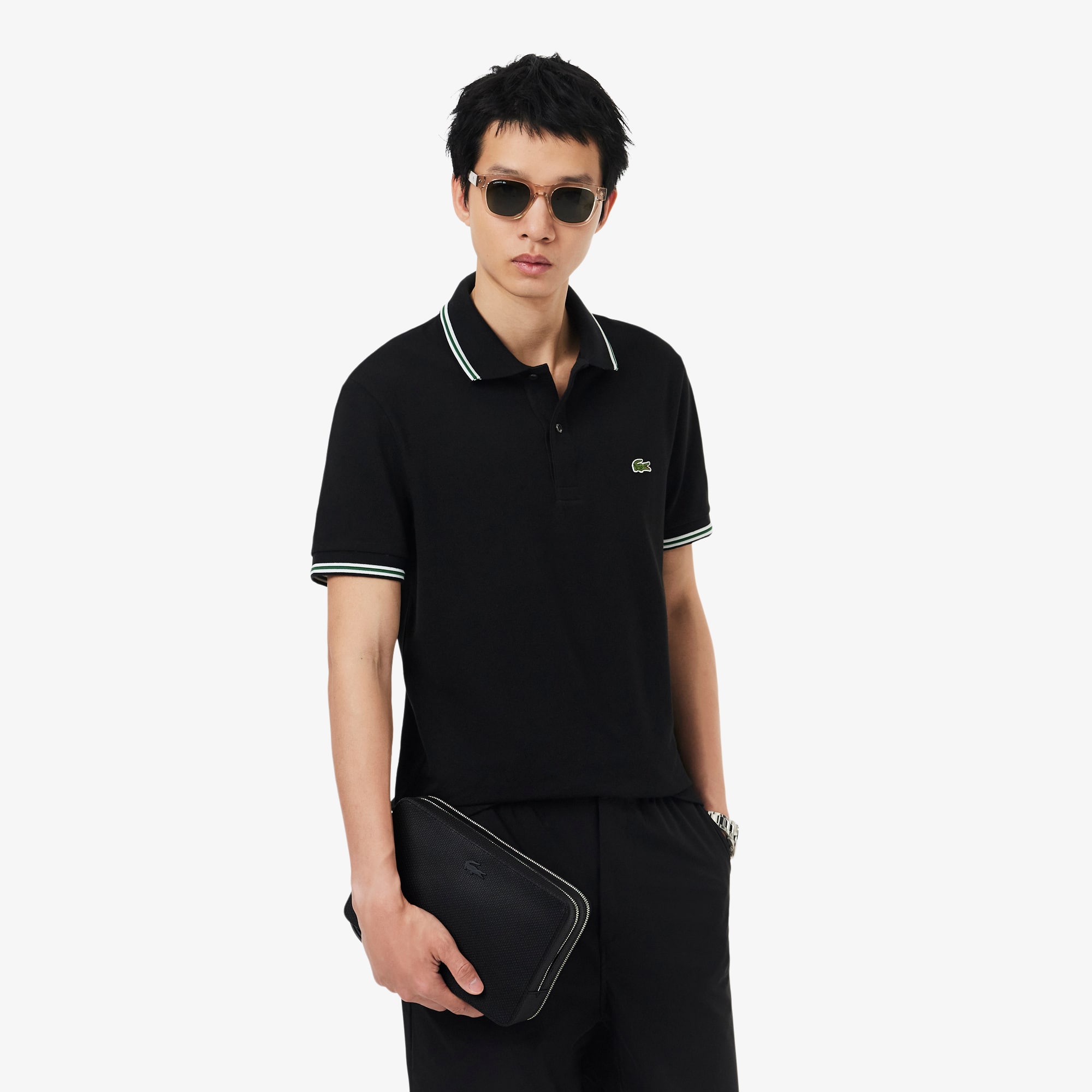 Chantaco Piqué Leather Zipped Pouch - Bags - New In 2026 | Lacoste