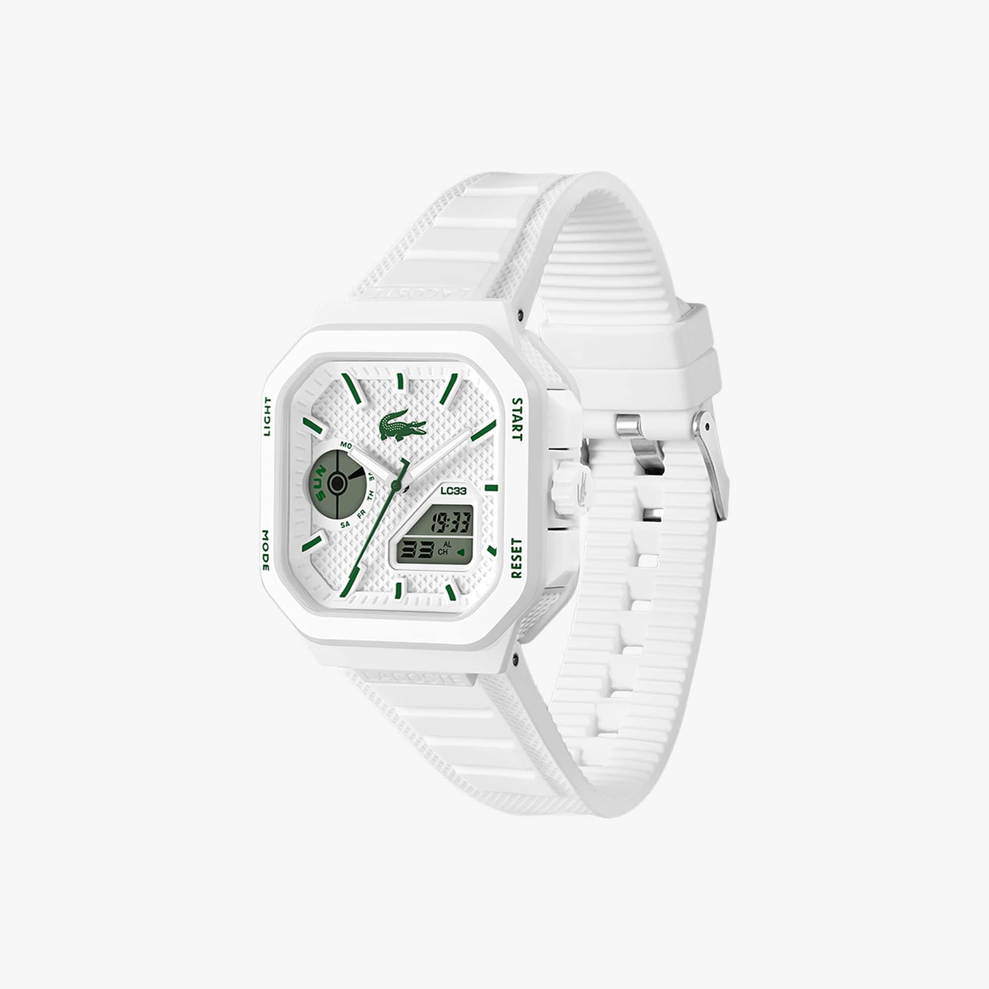 LC33 Analog and Digital Square Silicone Watch - Watches & Jewelry