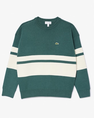 Pull &agrave; rayures contrast&eacute;es en coton