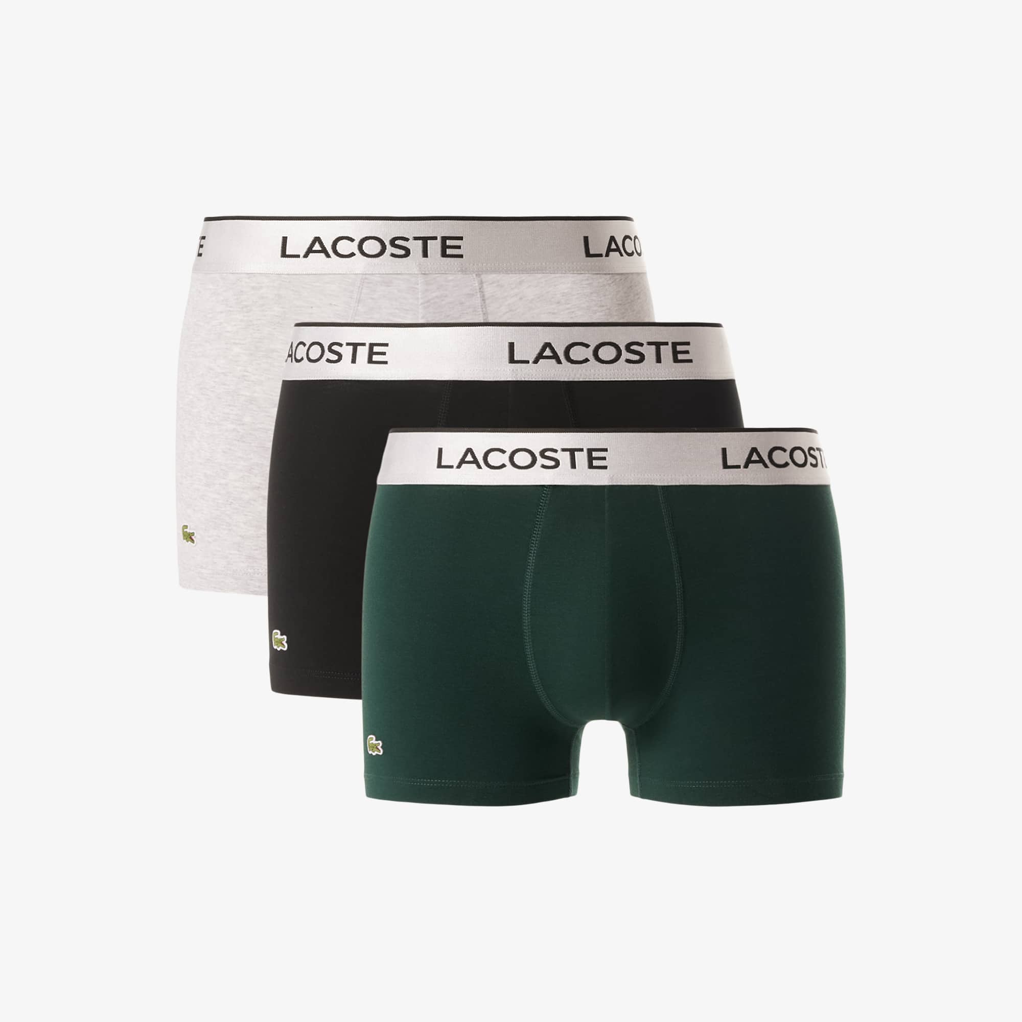 Men's 3-Pack Silver Waist Short Trunks - Underwear & Loungewear