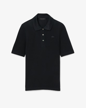 Runway Slim Fit Silk Mini-Piqu&eacute; Polo Shirt