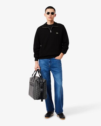 Men's Zip-Up High-Neck Sweatshirt