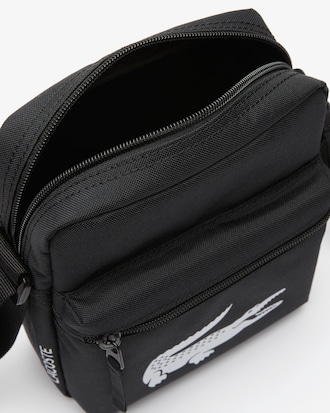 Sac bandouli&egrave;re homme Lacoste en fibres recycl&eacute;es