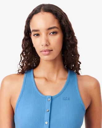 Slim Fit Ribbed Cotton Tank Top