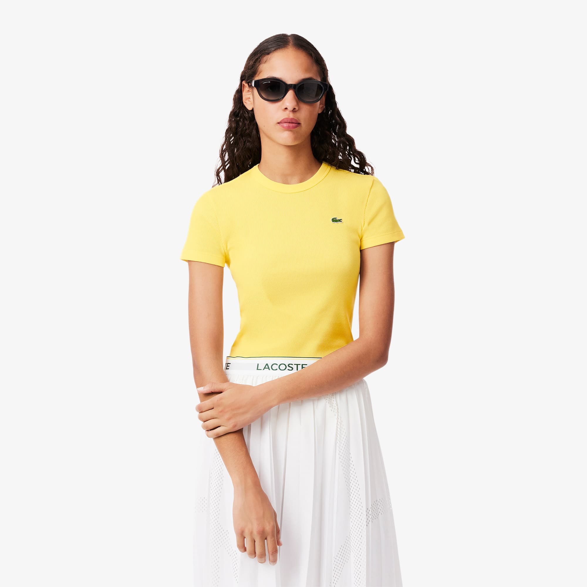 Tシャツ・カットソー LACOSTE Woman T-Shirt White PF5179 522 Lacoste WOMAN T-SHIRT - Women's T-shirt | SPORTISIMO.COM