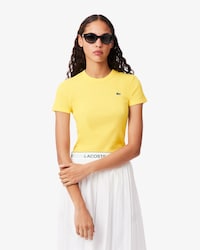 Women's Slim Fit Ribbed Cotton T-Shirt