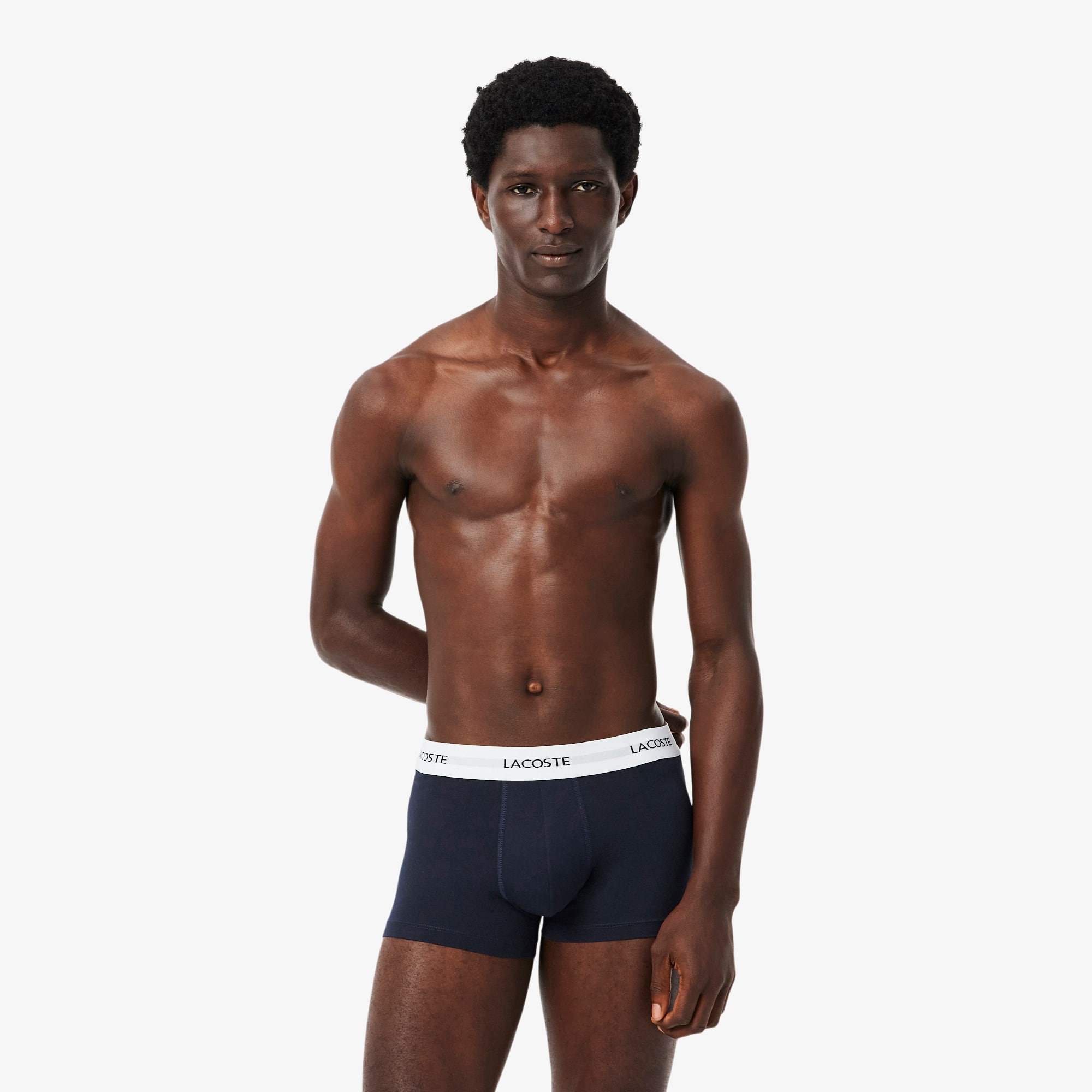 Lacoste Men's 3-Pack Stretch Cotton Trunks