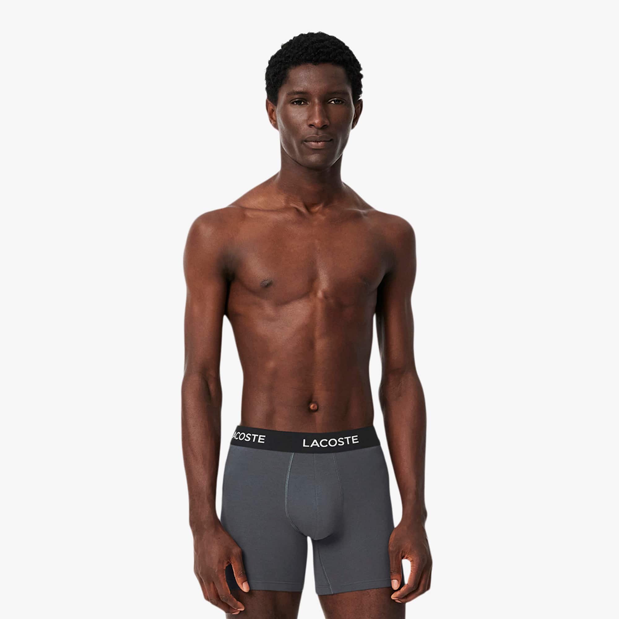 Lacoste Men's Branded Waist Boxer Briefs 5-Pack