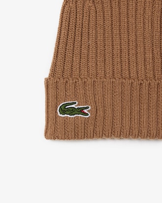 Unisex Rib Knit Brushed Wool Beanie