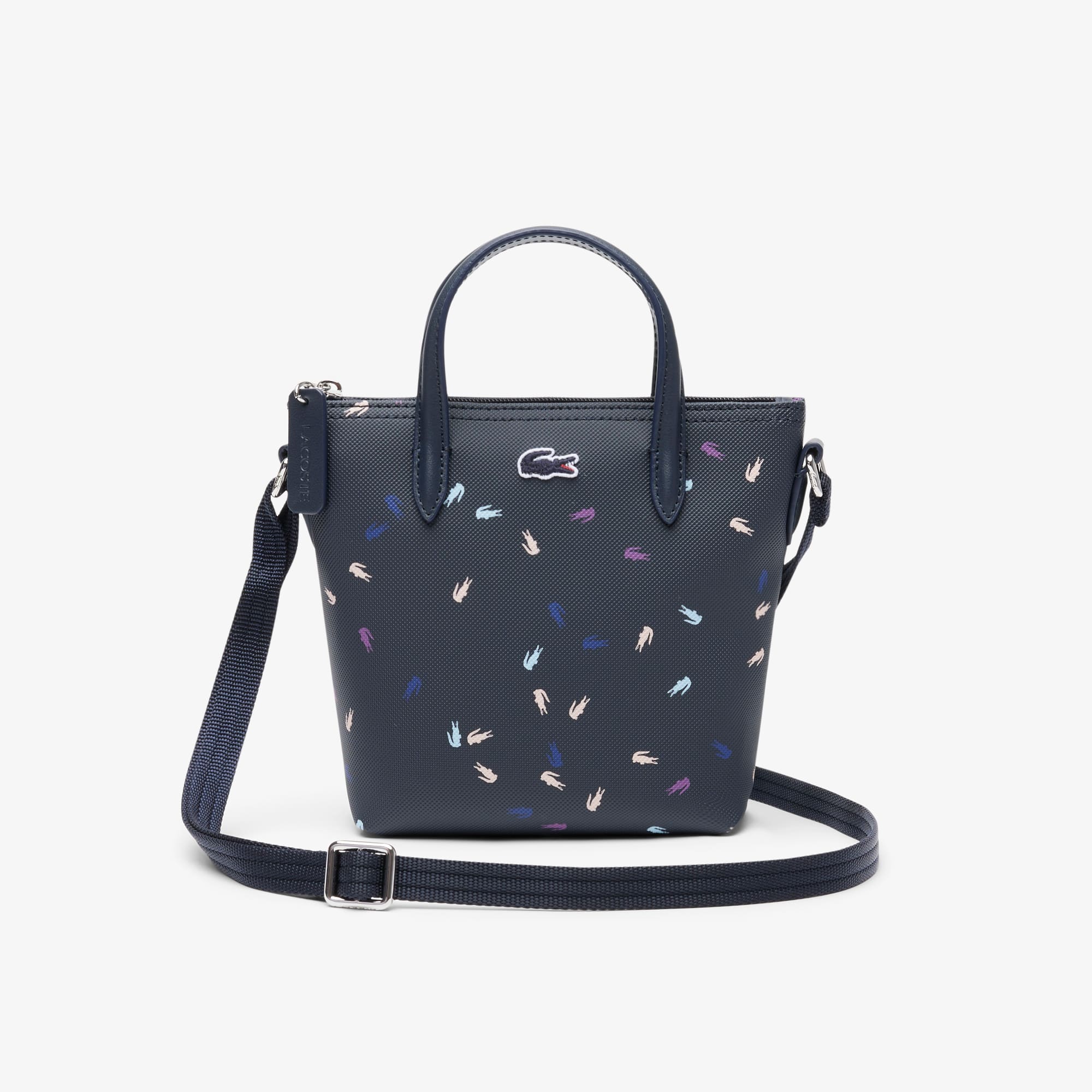 Lacoste Mini Crocodile Tote - One Size In Blue