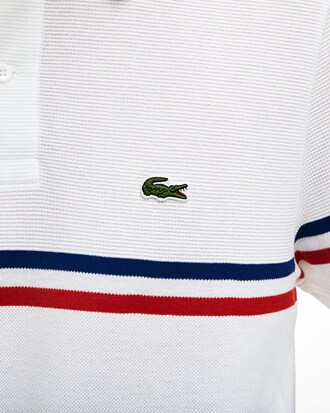 Polo MADE IN FRANCE con rayas tricolor regular fit para hombre