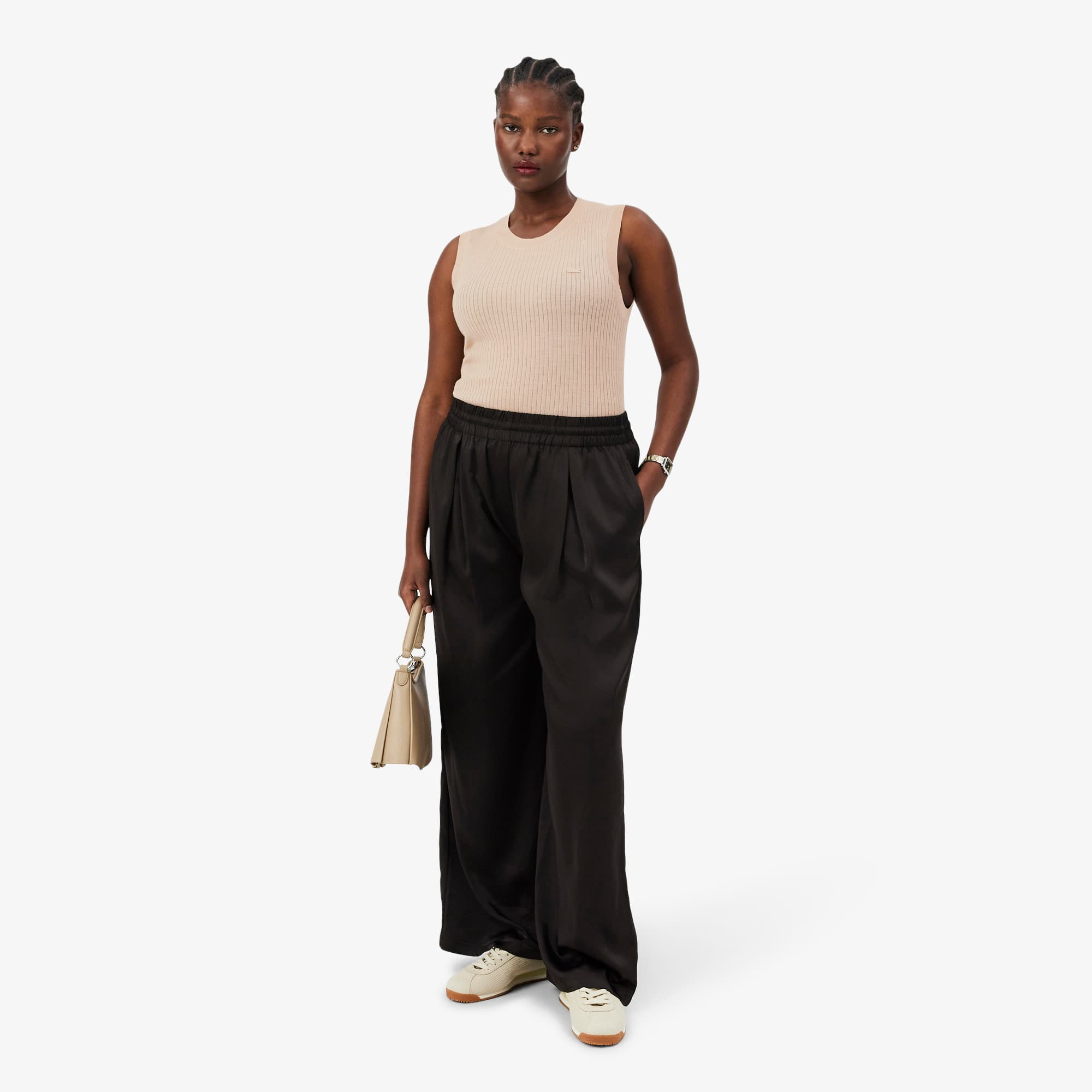 Merino Wool 3D Knit Sleeveless Sweater