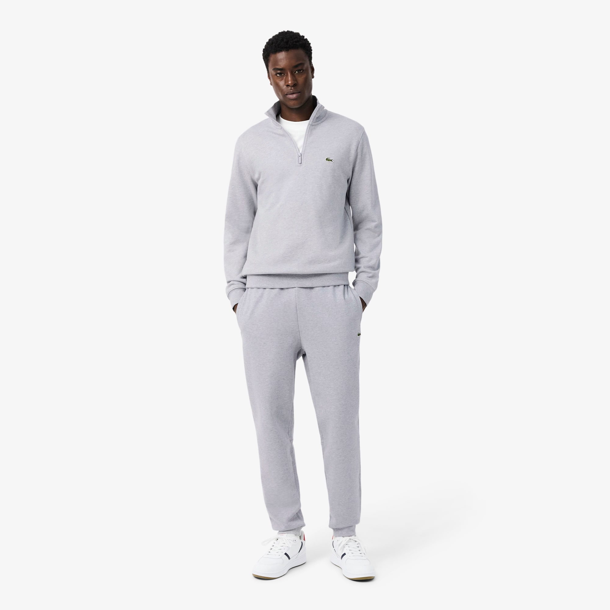 Lacoste Men's Tapered Leg Sweatpants In Gray