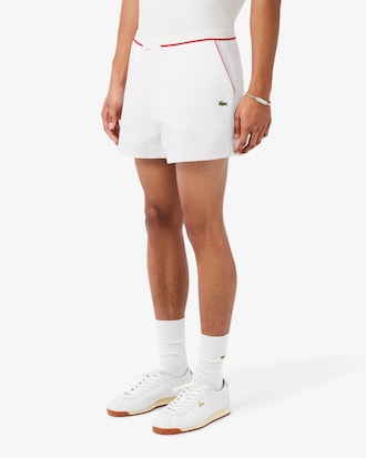 Regular Fit Contrast Trim Double Face Shorts