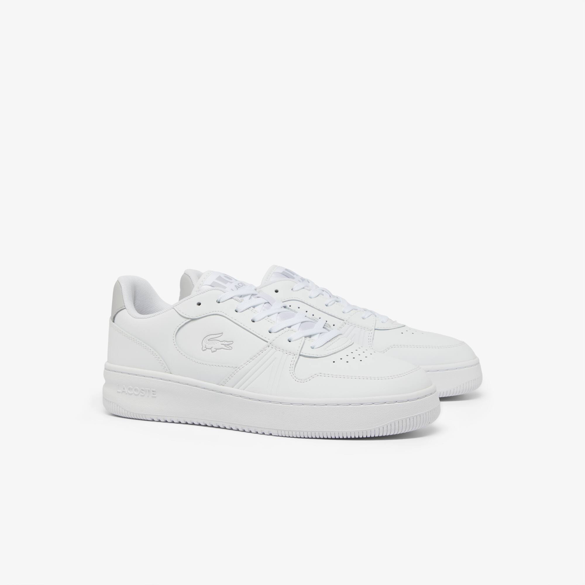 Lacoste Mens White L001 Leather Lace Up Athletic Training Shoes Size US 11 Men main image 2