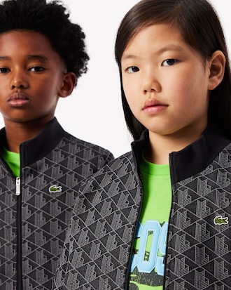 Sudadera con monograma Paris de cuello alto y Cierre para niño