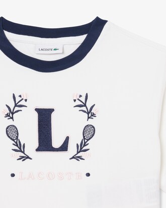 Contrast Badge Cotton T-Shirt