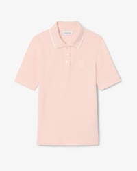 Slim Fit Two Tone Badge Accent Polo Shirt