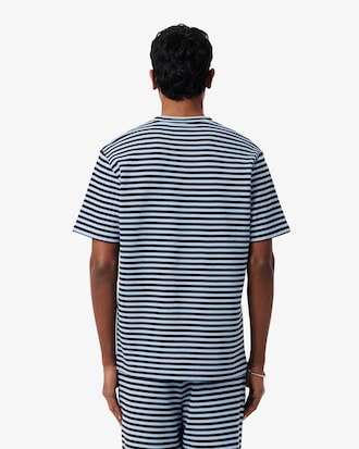 Textured Striped Cotton T-Shirt