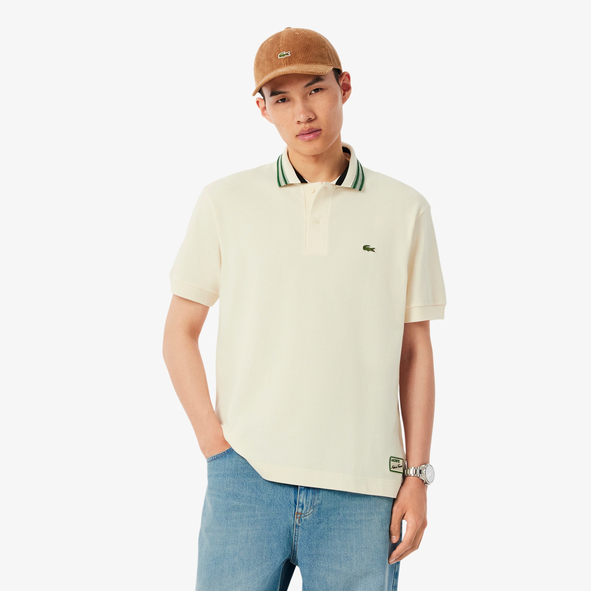Men's Made In France Classic Fit Stripe Collar Polo - Polo