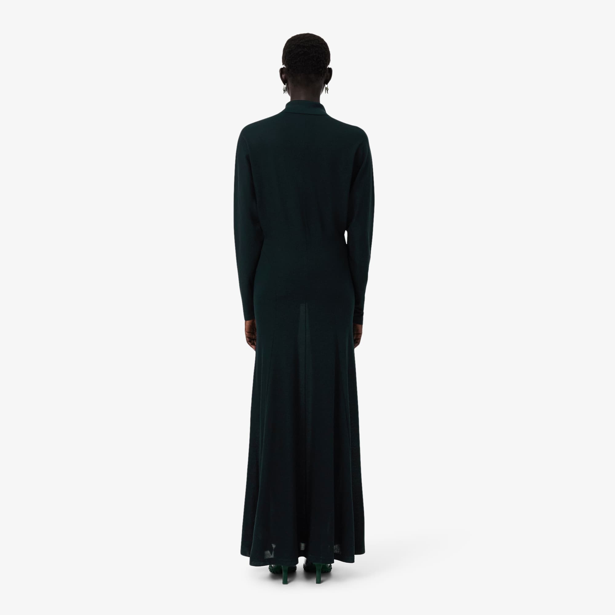 Runway Polo Collar Silk Maxi Dress - Dresses - New In 2026 | Lacoste