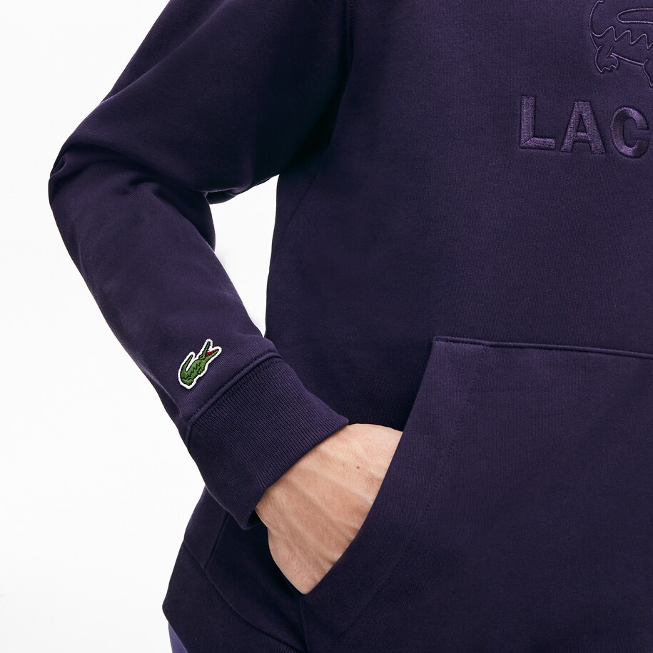 Lacoste Men's Navy Embroidered-logo Sweatshirt 4 Lacoste Men's Navy Embroidered-logo Sweatshirt -Vip Clothing Stores SH8590 166 32