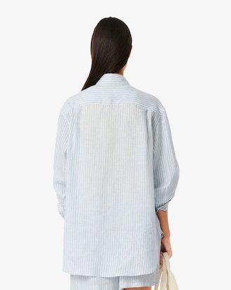 Women's Oversized Striped Linen Shirt