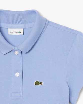 Girls' Scalloped Collar Piqué Polo