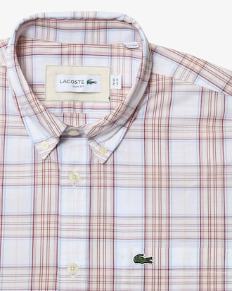 Camisa Para Hombre De Corte Slim Con Cuadros El&aacute;sticos