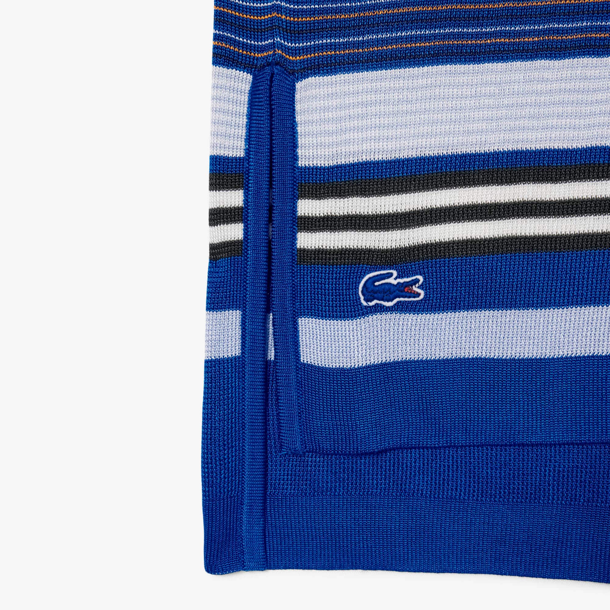 Runway Oversized Striped Satin Piqué Polo Shirt