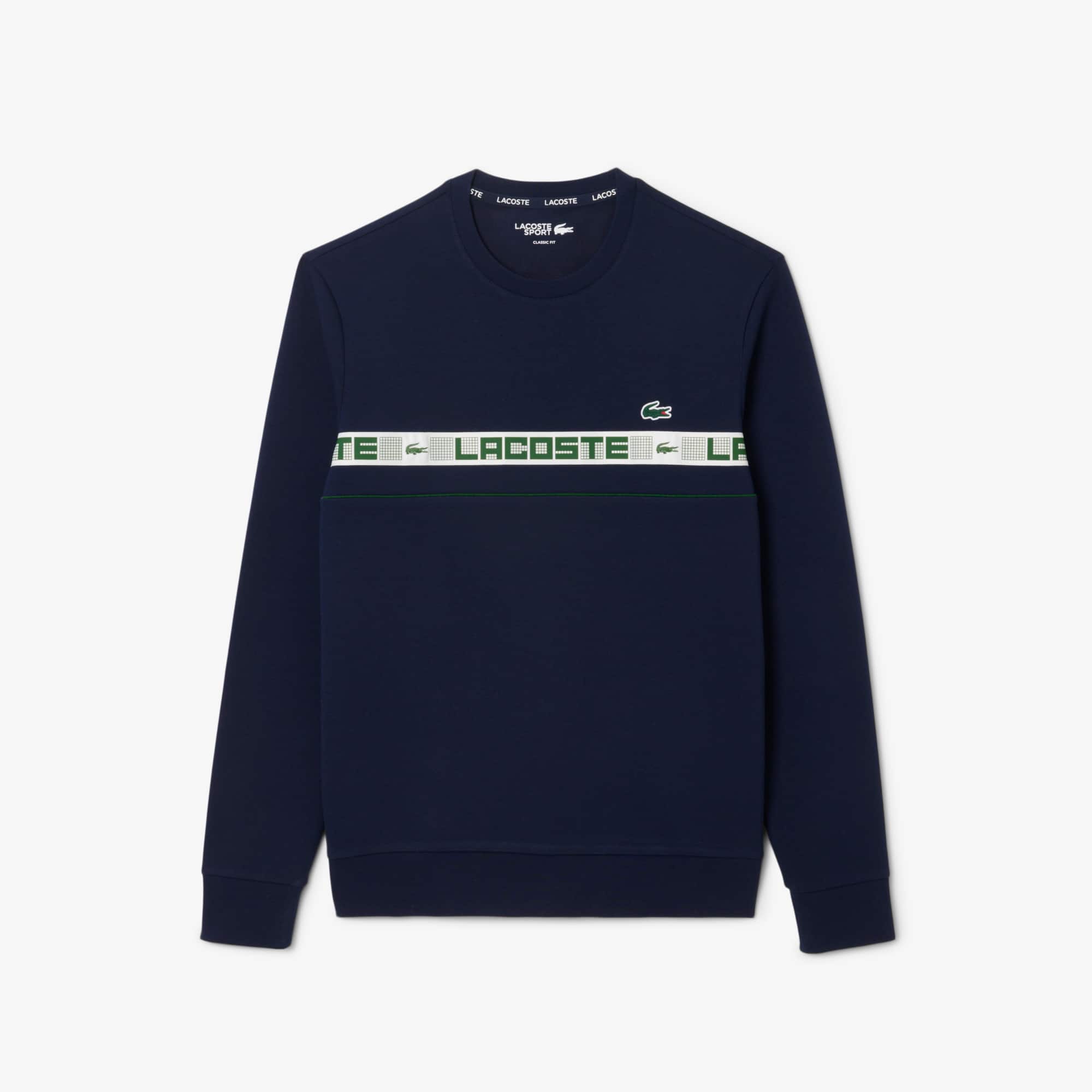 Men's Branded Stripe Tennis Sweatshirt - Sweaters