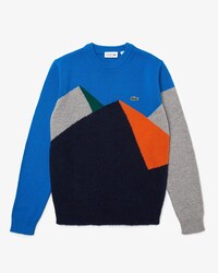 Men&rsquo;s Crew Neck Graphic Design Wool Blend Sweater