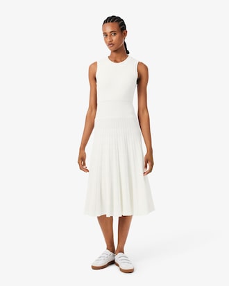 Vestido Plisado de Canal&eacute; de Mezcla
