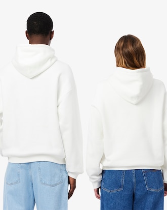 Unisex Loose Fit Badge Accent Hoodie