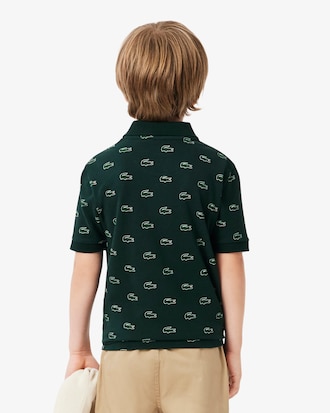 Boys' Printed Petit Piqué Polo