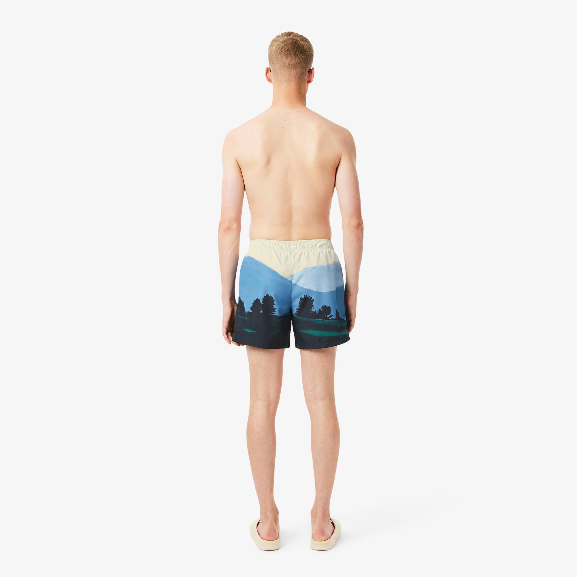 Men's Short Landscape Print Swim Trunks - Shorts & Swim - New In
