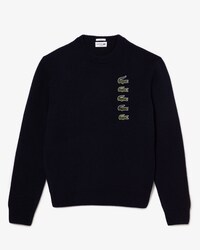 Unisex Wool and Cotton Blend Badge Sweater
