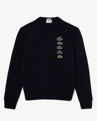 Pull unisexe avec badges iconiques en laine et coton