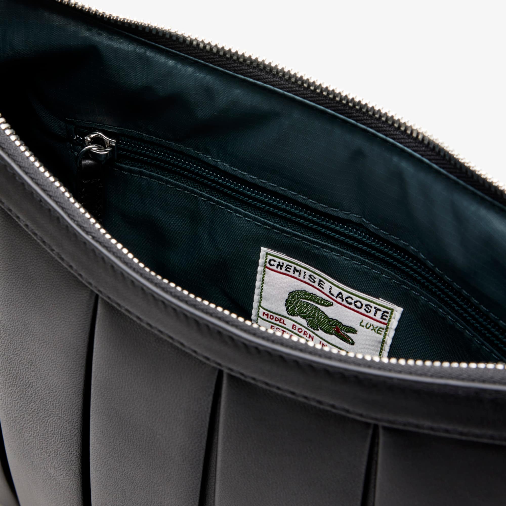 ★LACOSTE★ Women's Lenglen Crossbody Bag NU5011D55G C87 Women's Small Runway Lenglen Crocodile Print Leather Bag