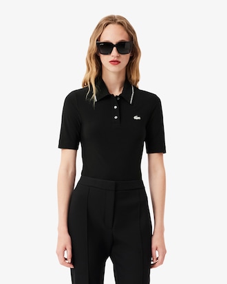 Women's L.12.D Slim Fit Diamanté Pop Polo