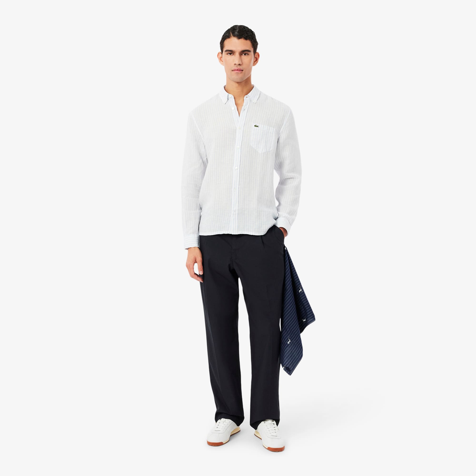 Lacoste Straight Fit Cotton Chino Pants - 6 - 31 In Black