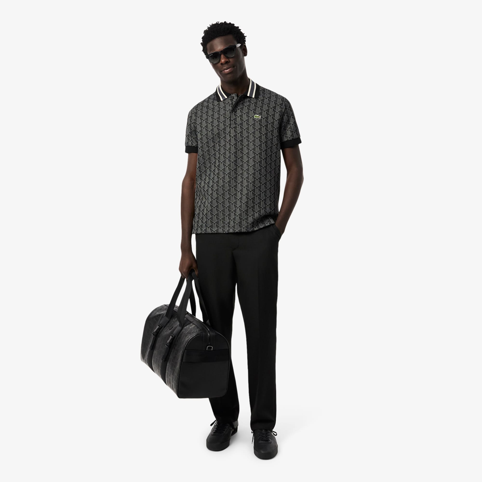 Men's Classic Fit Monogram Polo - Polo Shirts - New In 2025